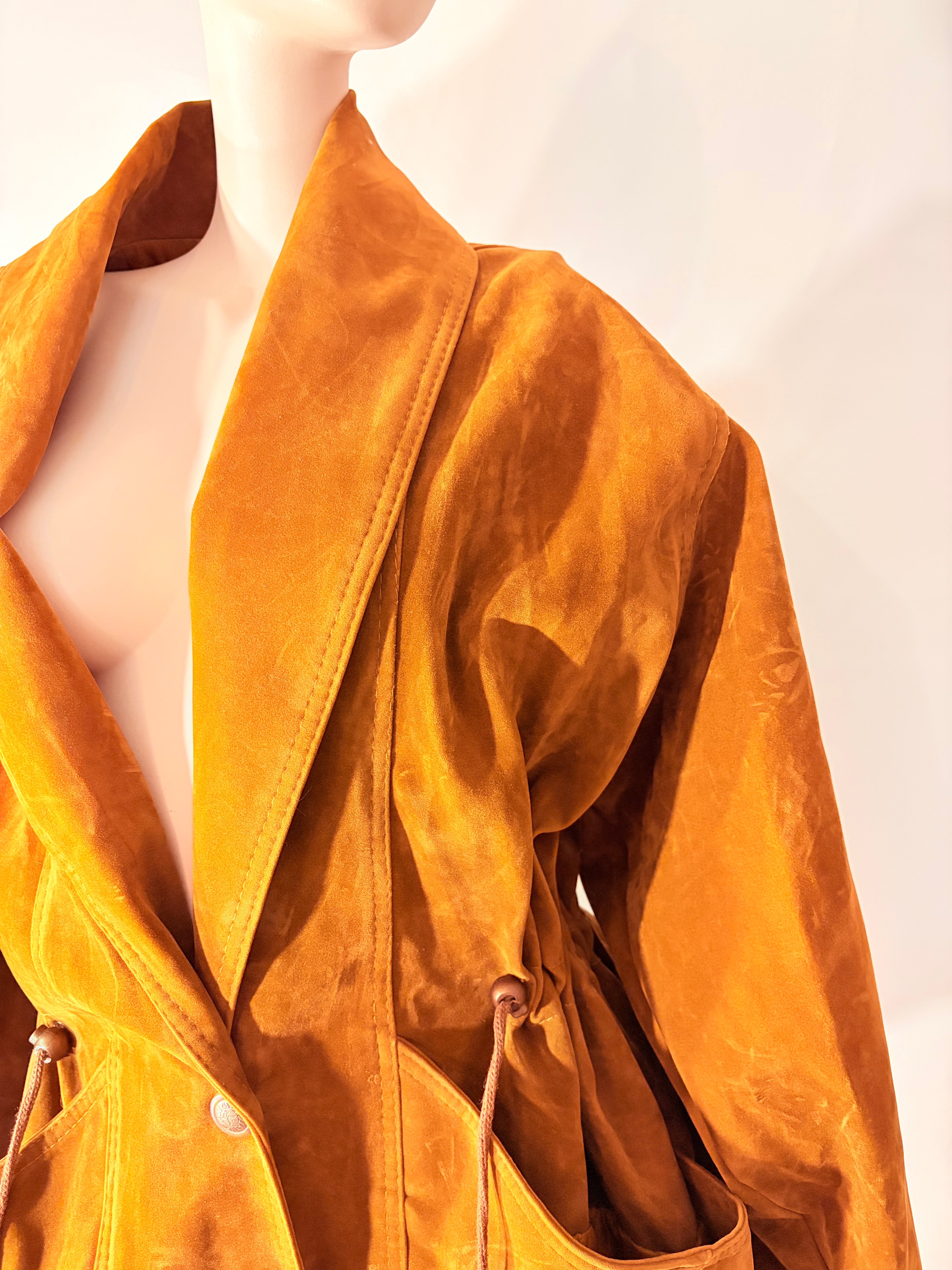 Manteau en cuir daim 100%