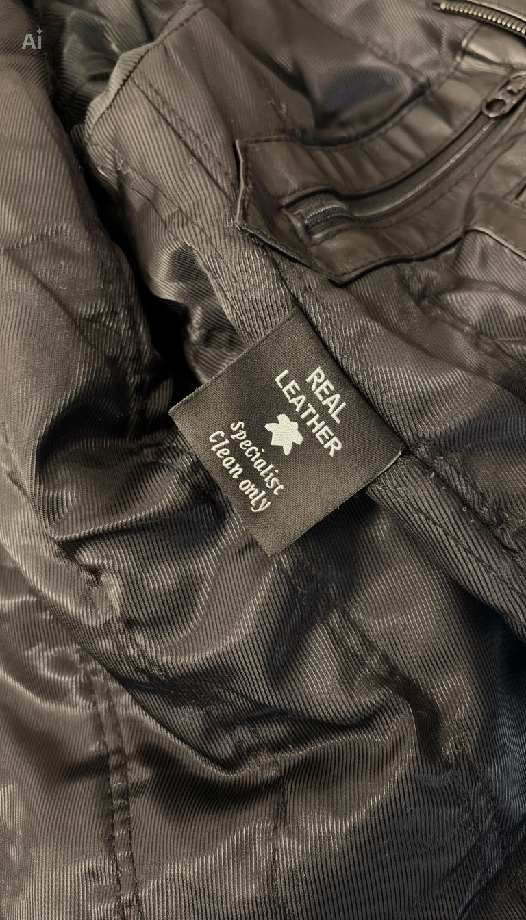Blouson masculin en cuir véritable