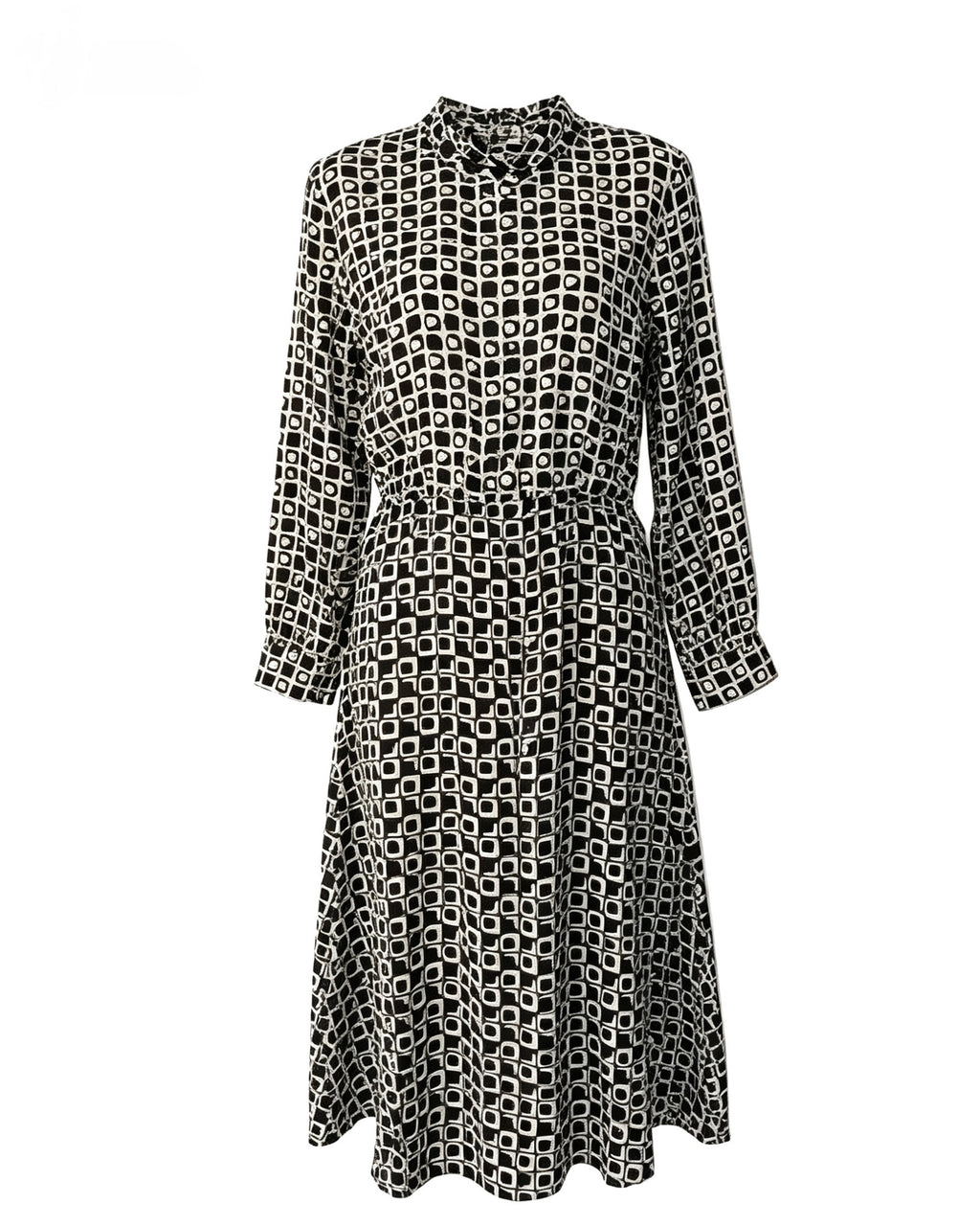 Robe mi-longue imprimée géométrique - Taille 44