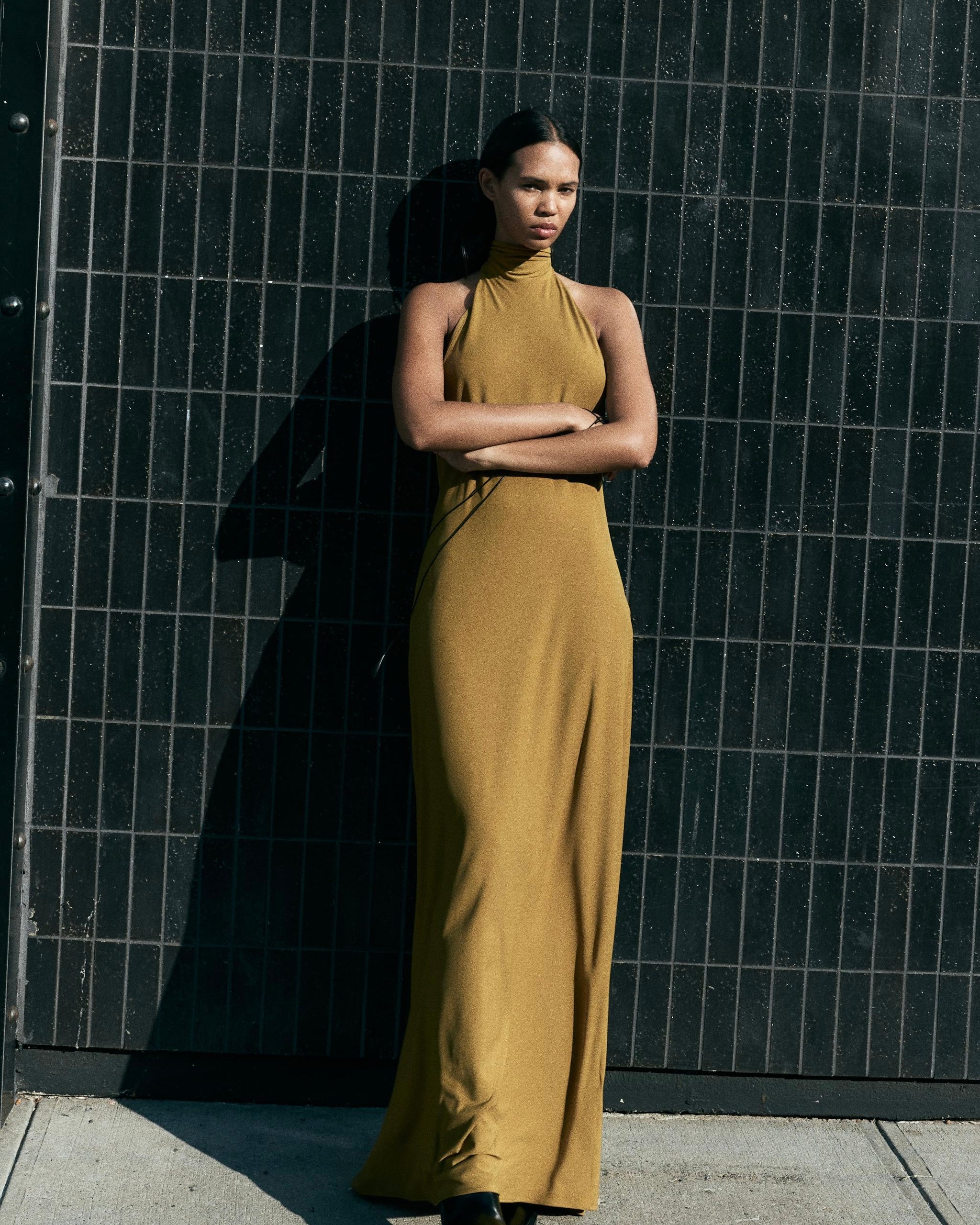 Robe longue dos nu à noeud - taille L