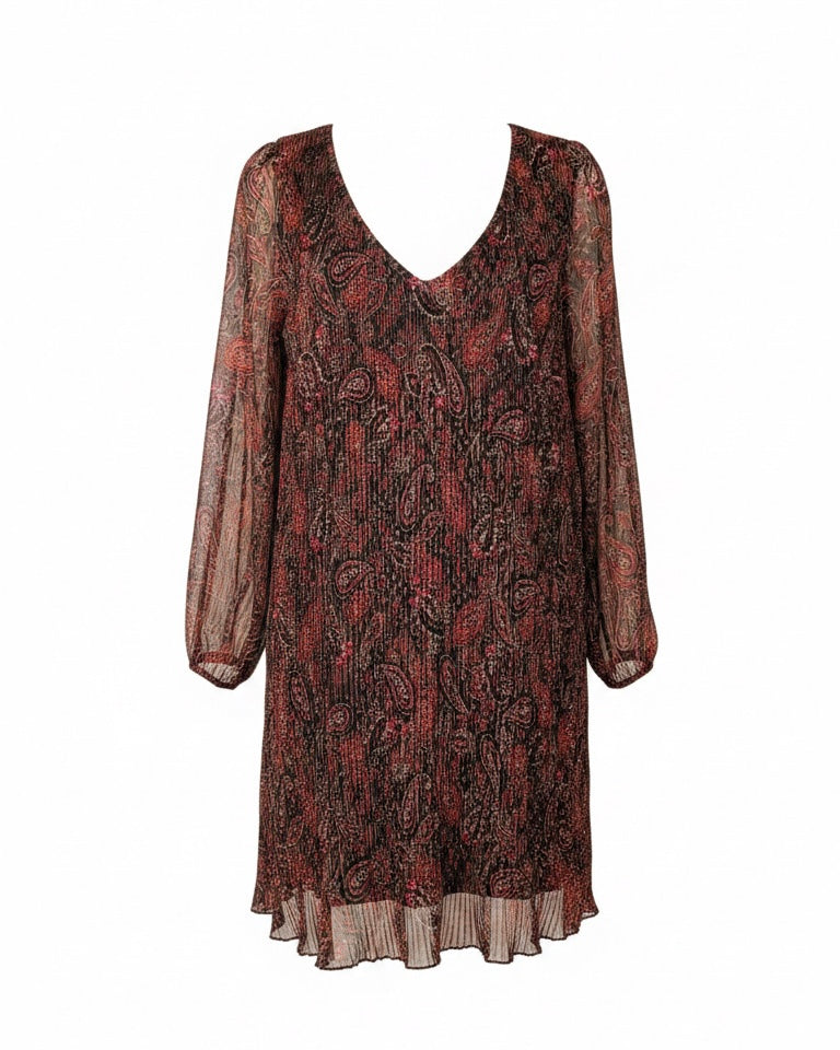 Robe courte plissé - élégance bohème - Taille M