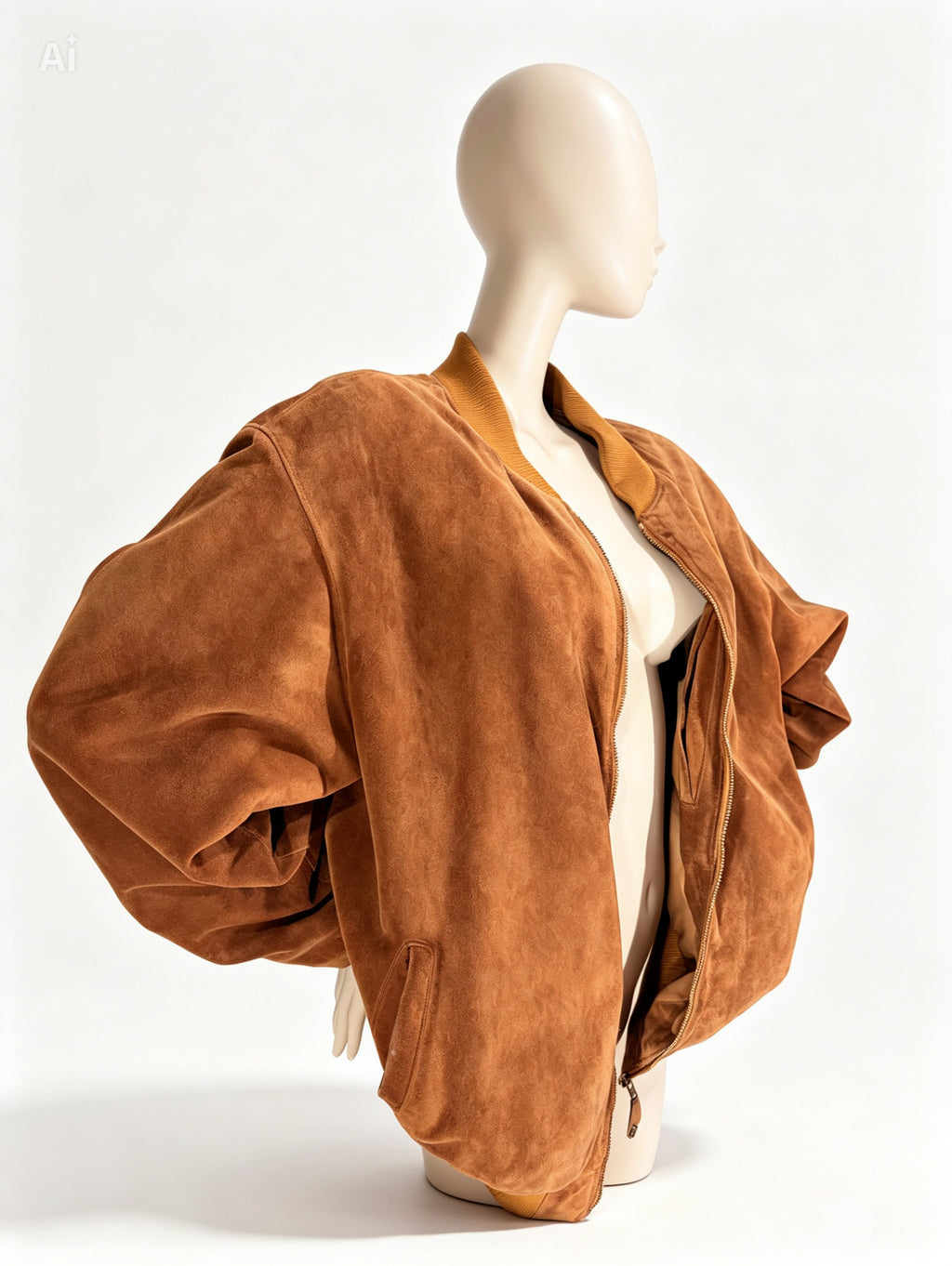 Bomber cuir daim 100%