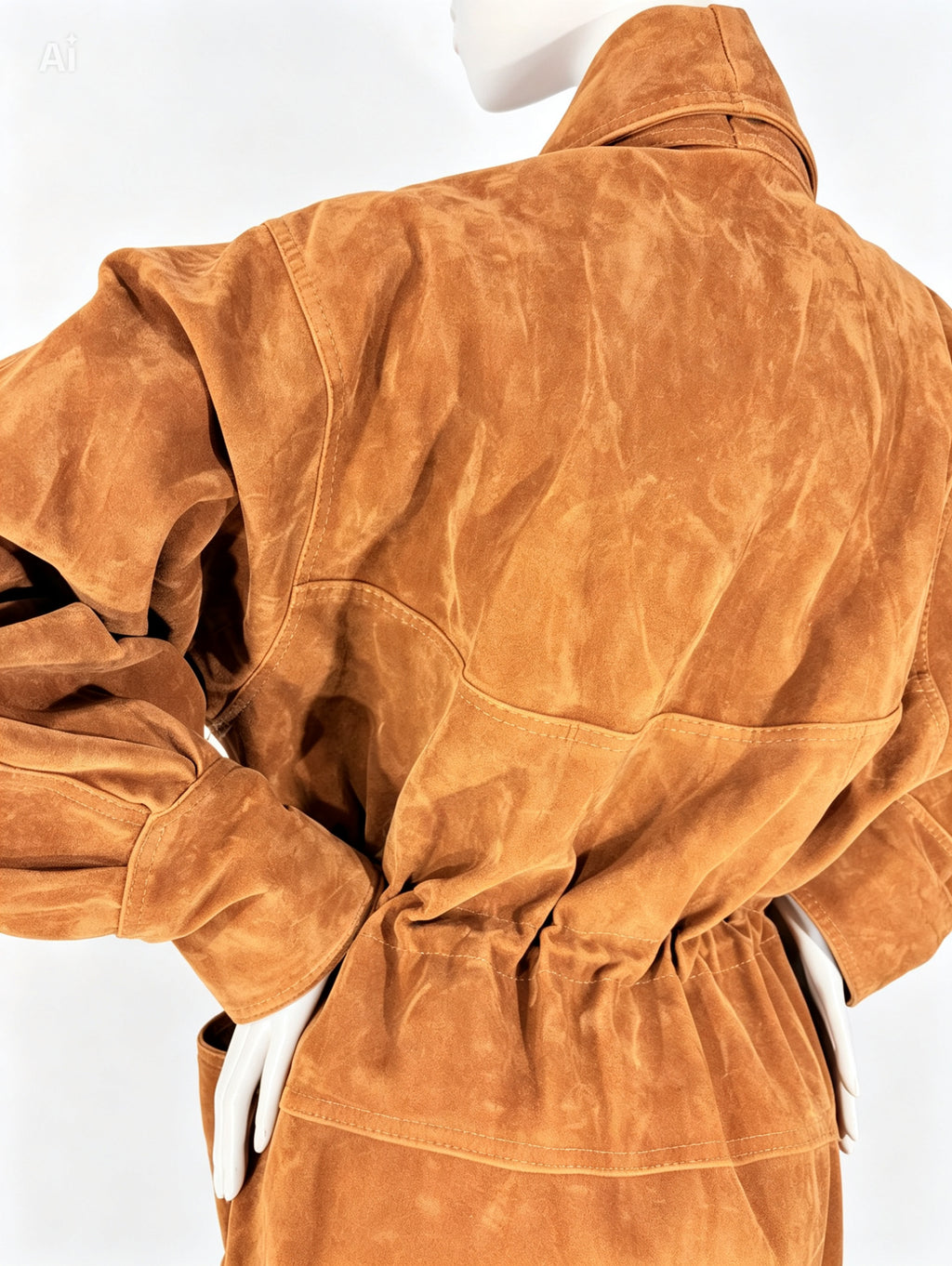 Manteau en cuir daim 100%