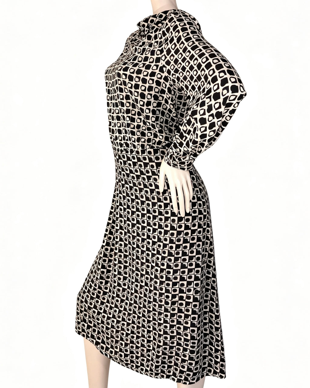 Robe mi-longue imprimée géométrique - Taille 44