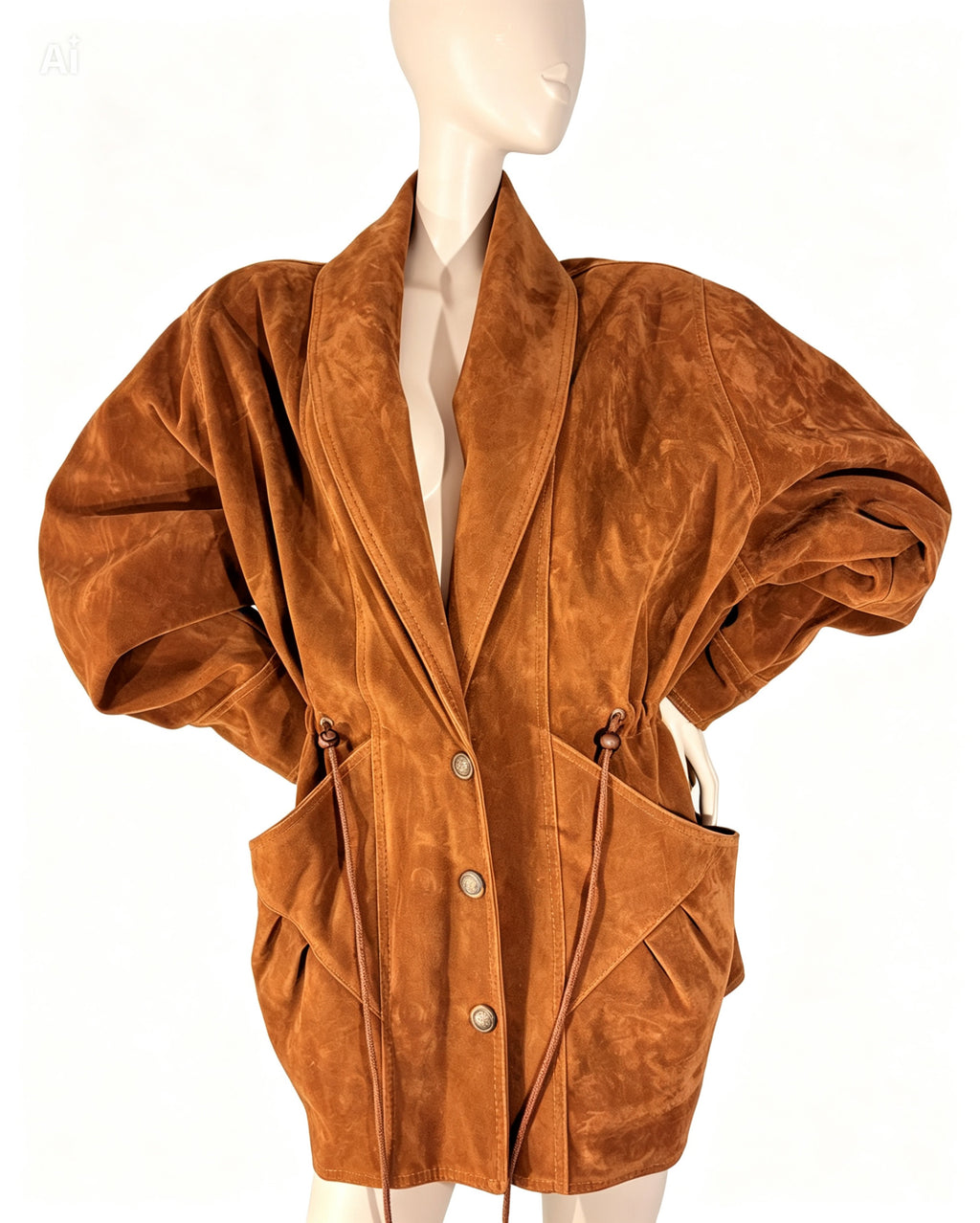 Manteau en cuir daim 100%