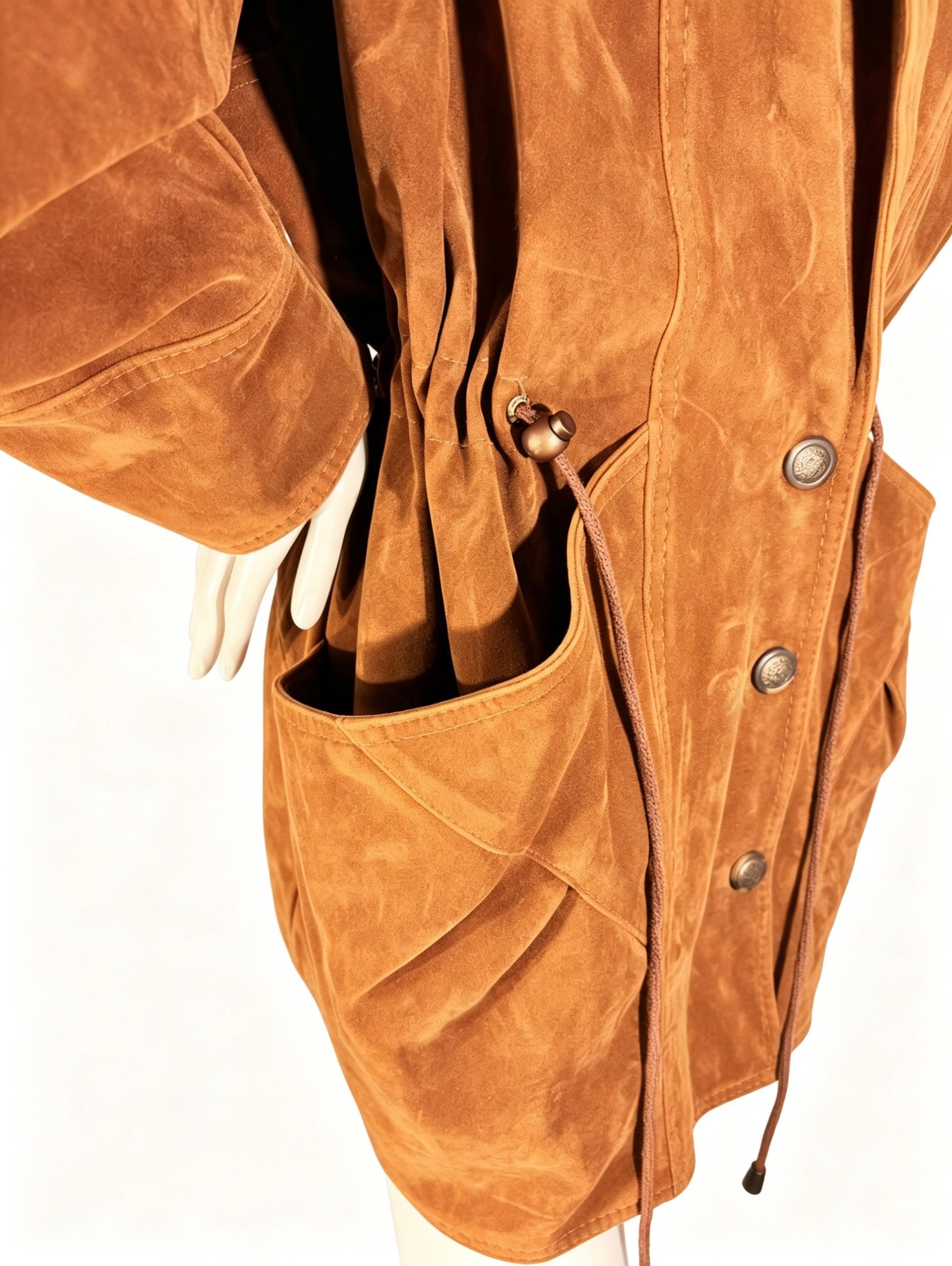 Manteau en cuir daim 100%