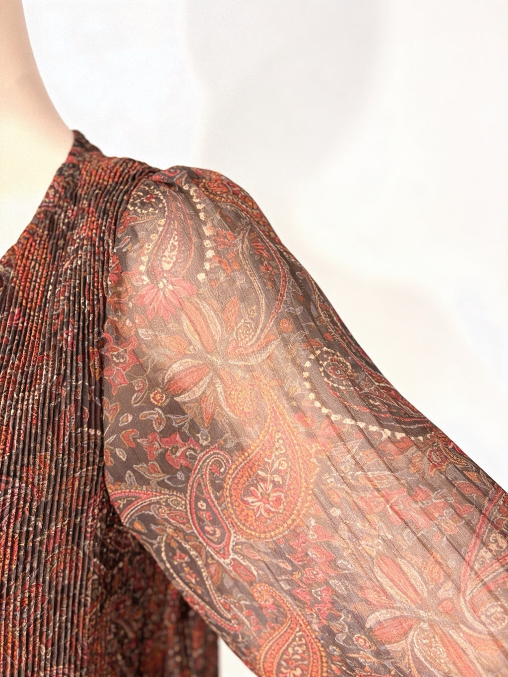 Robe courte plissé - élégance bohème - Taille M