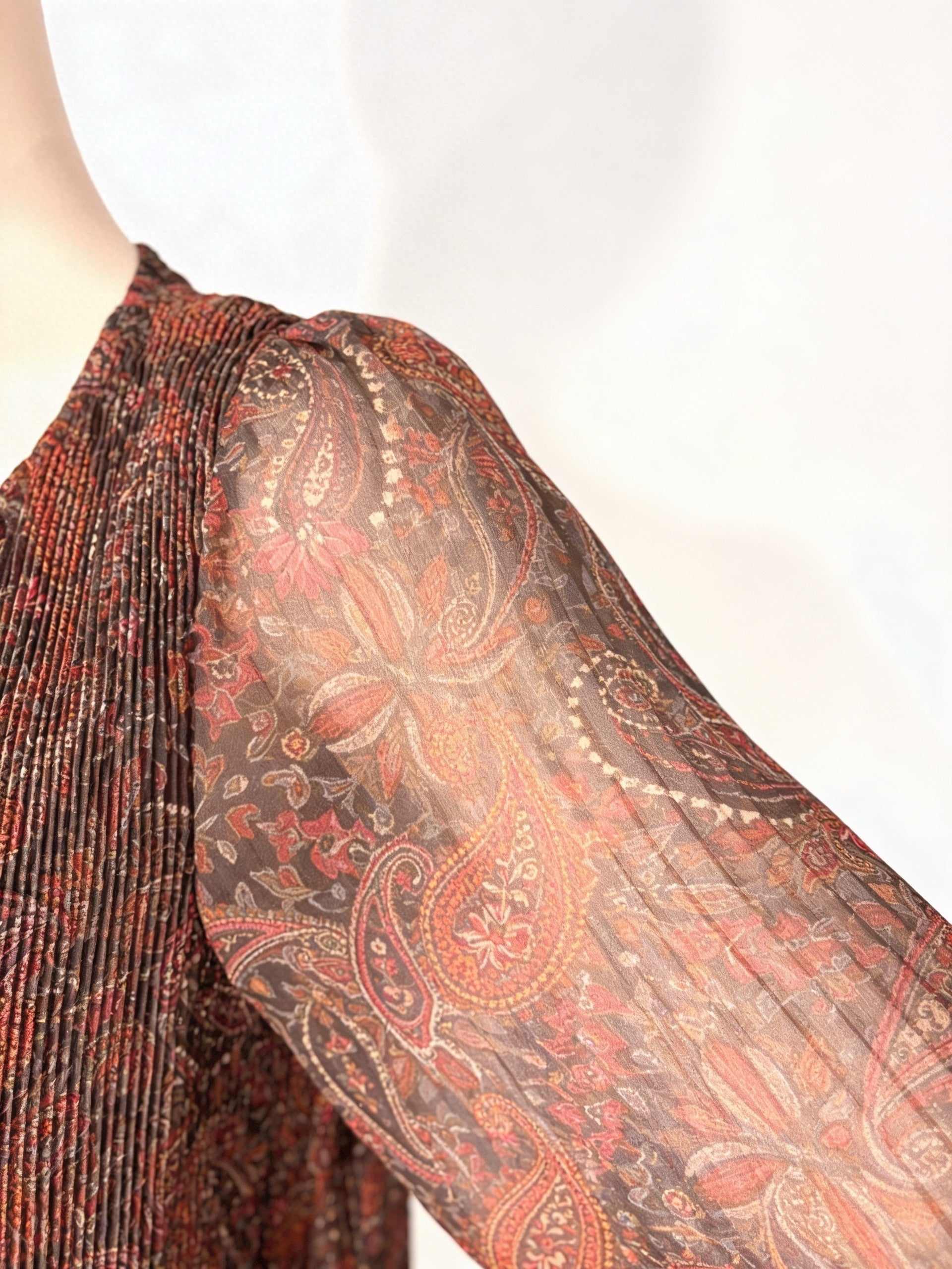 Robe courte plissé - élégance bohème - Taille M