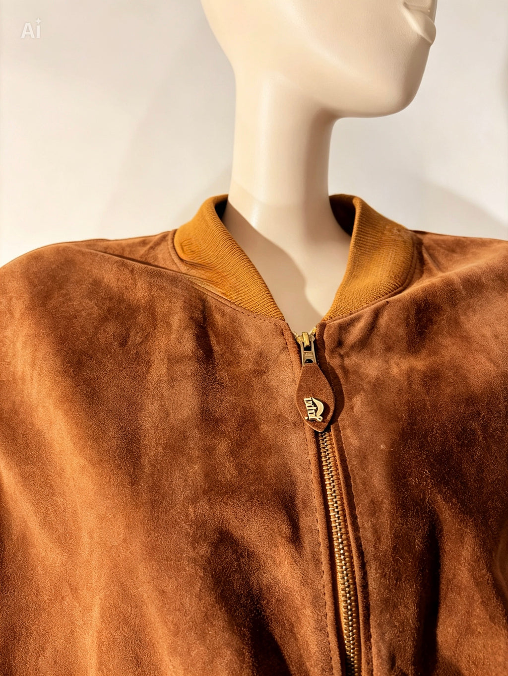 Bomber cuir daim 100%