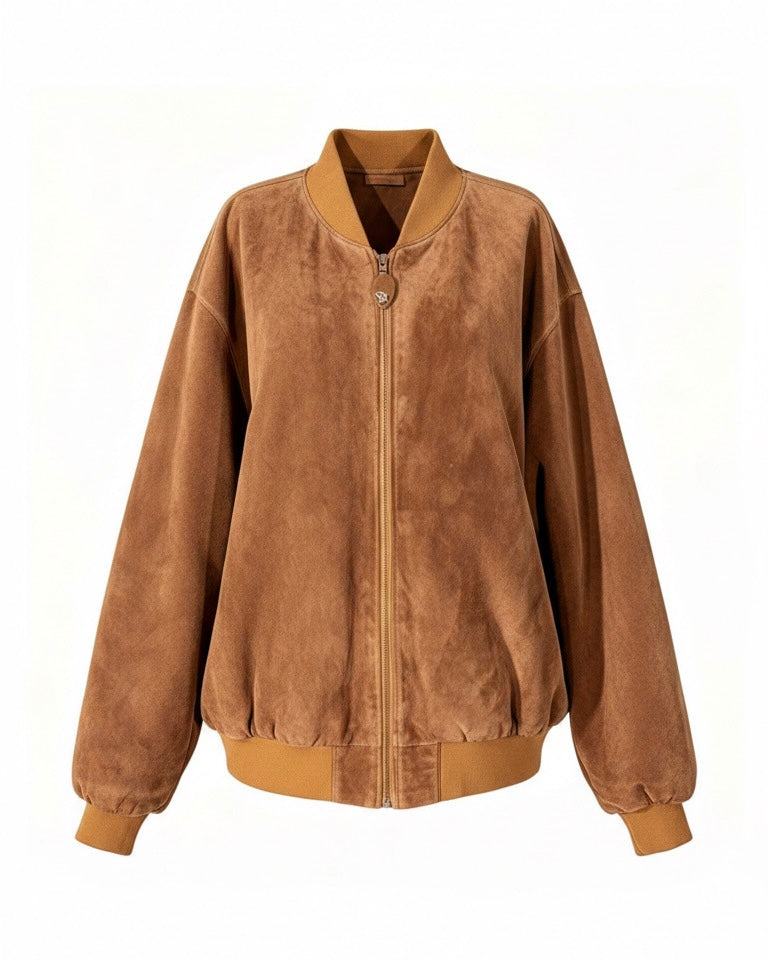 Bomber cuir daim 100%