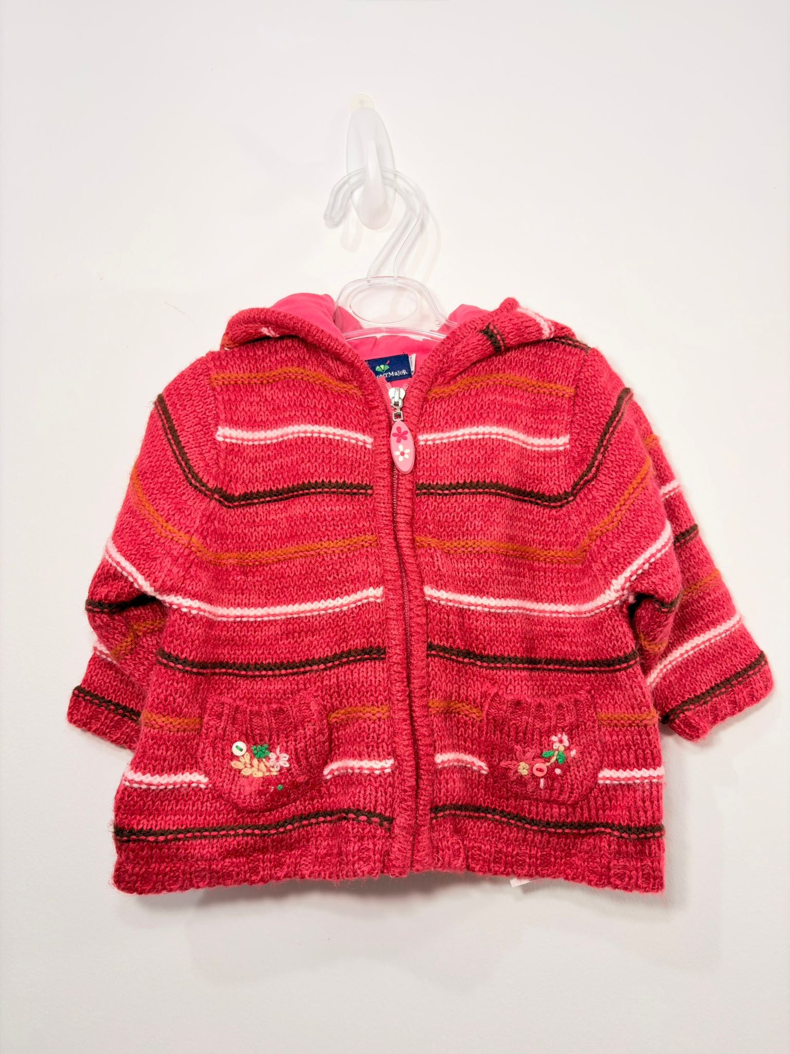 Veste en maille à capuche